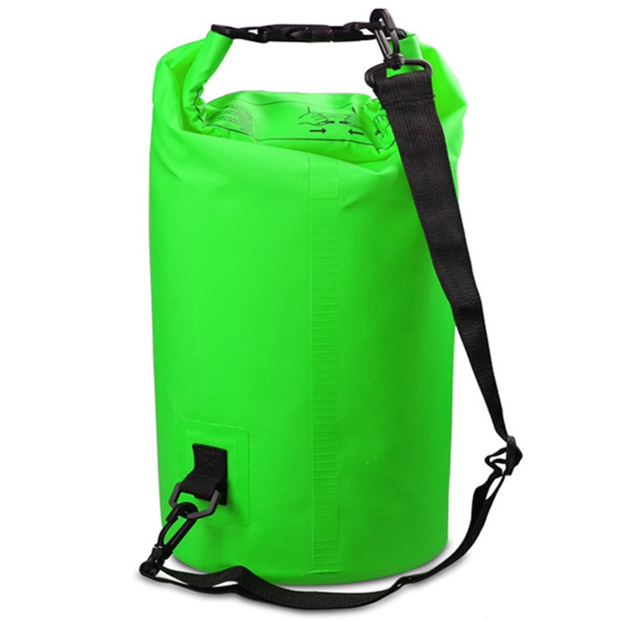 Outdoor Waterproof Single Shoulder Bag Dry Sack PVC Barrel Bag, Capacity: 10L, Capacity: 10L (Pink), Capacity: 10L (Orange), Capacity: 10L (Green), Capacity: 10L (Sky Blue), Capacity: 10L (Yellow), Capacity: 10L (Black), Capacity: 10L (Dark Blue)