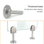 304 Stainless Steel Glass Fish Mouth Support Rod Fixing Clip with 14x60mm Rod, Specification: M, M, with 14x60mm Rod