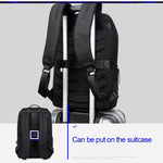 Bopai 751-006881 Business Anti-theft Waterproof Large Capacity Double Shoulder Bag,with USB Charging Port, Size: 30x14x44cm, 751-006881