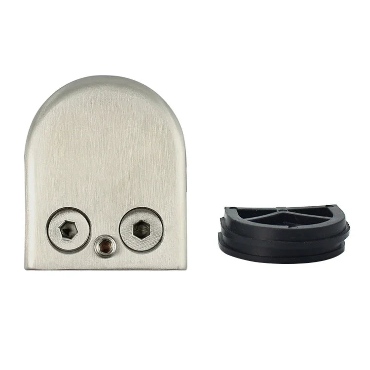8-12mm Concave Curved Bottom Matte Polished 201 Stainless Steel Fixed Clip Railing Glass Wood Layer Board Clamp Bracket, 8-12mm, Curved Bottom, 201 Stainless Steel