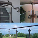 15-20mm Flat Bottom Matte Polished  304 Stainless Steel Fixed Clip Railing Glass Wood Layer Board Clamp Bracket, 15-20mm, Flat Bottom, 304 Stainless Steel