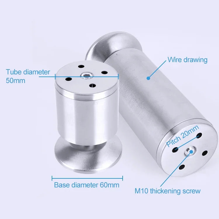 Stainless Steel Wire Drawing Thickened Column Sofa Furniture Cabinet Foot, Height: 180mm, 180mm