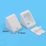 200 PCS Plastic Thickened Detachable Corner Connector Furniture Right Angle Board Bracket with Cover, Size: S (White), With Cover, Size: S (White)
