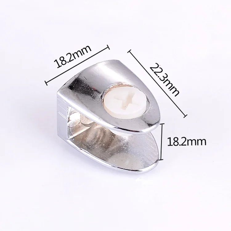 15 PCS Zinc Alloy Bright Fixed Bracket Connection Nail Glass Fixing Clamp, Nail