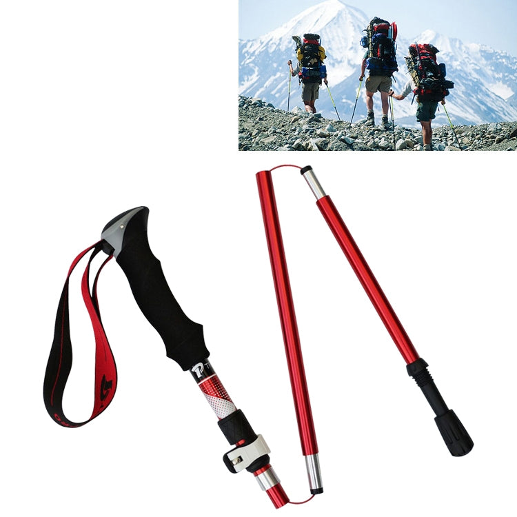 5 Node Portable Foldable Aluminium Alloy Alpenstocks Trekking Poles, Folding Length : 28.5CM, Folding Length : 28.5CM (Black), Folding Length : 28.5CM (Green), Folding Length : 28.5CM (Blue), Folding Length : 28.5CM (Red)