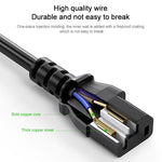 10A 250V 3 Pin Computer PC Power Cable, Length: 1.8m, AU Plug, Double Heads AU Plug