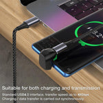 40Gbps USB-C / Type-C 4.0 Male to Female Adapter, Type-C 4.0 M to F Dual Elbow