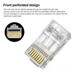 100pcs Cat5e Shielded Pass Through RJ45 Connector Modular Plug, Cat5e Shielded Pass Through