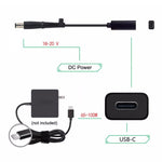 DP USB-C / Type-C to 7.4 x 0.6mm Power Adapter Charger Cable for HP, 2.4 x 0.6mm