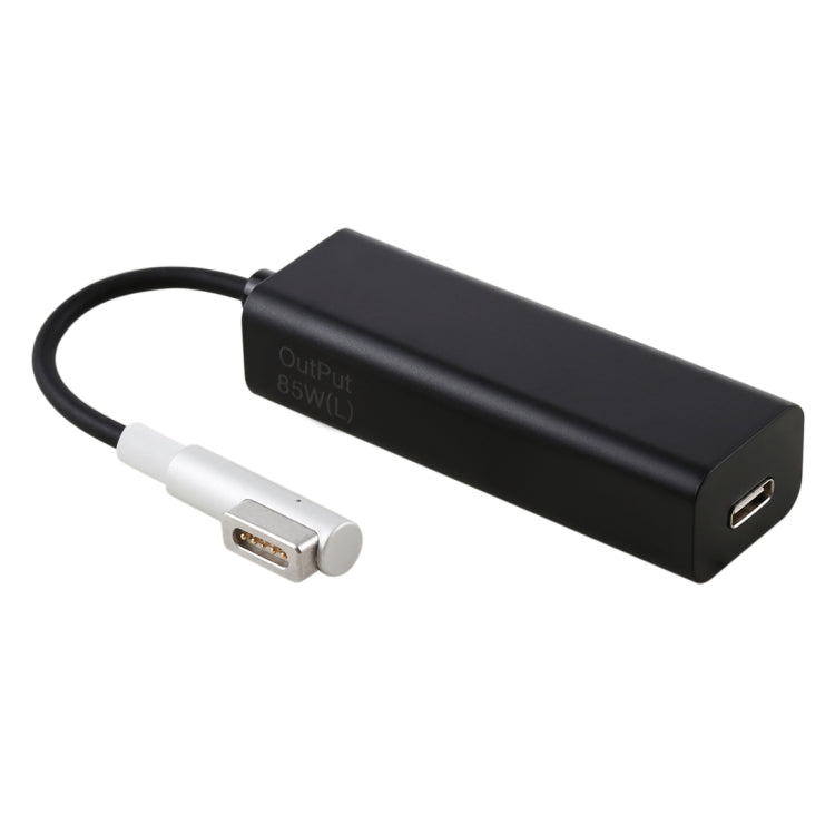AnyWatt 85W USB-C / Type-C Female to 5 Pin MagSafe 1 Male L Head Series Charge Adapter Converter for MacBook, 85W Black