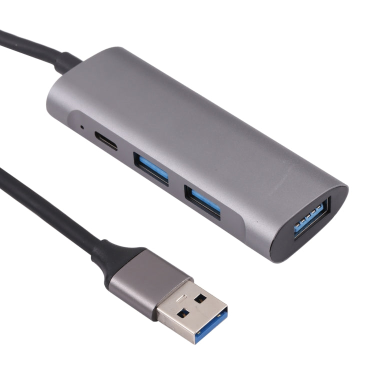 U-811 4 in 1 USB 3.0 to 3 USB 3.0 + USB-C / Type-C Ports HUB Docking Station, U-811