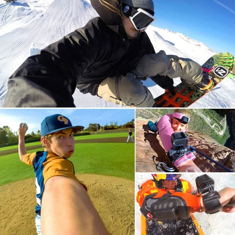 PULUZ 360 Degree Rotation Glove Style Palm Strap Mount Band for GoPro, Insta360, DJI and Other Action Cameras, Glove Palm Strap