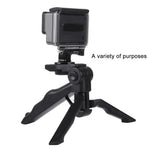PULUZ Grip Folding Tripod Mount with Adapter & Screws for DJI, Insta360, GoPro and Other Action Cameras, Load Max: 2kg, Load Max: 2kg