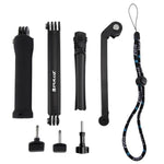 PULUZ 3-Way Grip Foldable Tripod Selfie-stick Extension Monopod for GoPro, Insta360 ONE R, DJI Osmo Action and Other Action Cameras, Length: 20-58cm, Length: 20-58cm