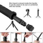PULUZ 3-Way Grip Foldable Tripod Selfie-stick Extension Monopod for GoPro, Insta360 ONE R, DJI Osmo Action and Other Action Cameras, Length: 20-58cm, Length: 20-58cm