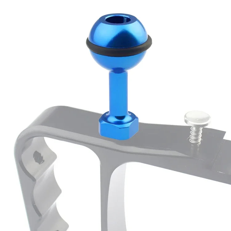 PULUZ 1/4 inch Screw Aluminum Ball Adapter Mount for GoPro, Insta360, DJI and Other Action Cameras, Diameter: 2.5cm, 1/4 inch Screw(Black), 1/4 inch Screw(Blue)