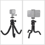 PULUZ Mini Octopus Flexible Tripod Holder with Ball Head for DJI, Insta360, GoPro and Other Action Cameras, SLR Cameras, Cellphone, Size: 25cmx4.5cm, 25cm Tripod