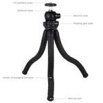 PULUZ Mini Octopus Flexible Tripod Holder with Ball Head for SLR Cameras, DJI, Insta360, GoPro and Other Action Cameras, Cellphone, Size:30cmx5cm, 30cm Tripod