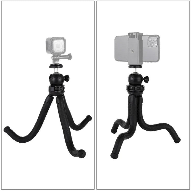 PULUZ Mini Octopus Flexible Tripod Holder with Ball Head for SLR Cameras, DJI, Insta360, GoPro and Other Action Cameras, Cellphone, Size:30cmx5cm, 30cm Tripod