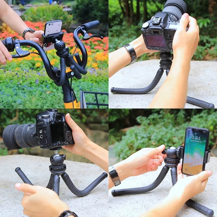 PULUZ Mini Octopus Flexible Tripod Holder with Ball Head for SLR Cameras, DJI, Insta360, GoPro and Other Action Cameras, Cellphone, Size:30cmx5cm, 30cm Tripod