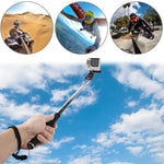 PULUZ Extendable Handheld Selfie Monopod for DJI, Insta360, GoPro and Other Action Cameras, Length: 22.5-80cm, Length: 22.5-100cm