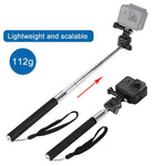 PULUZ Extendable Handheld Selfie Monopod for DJI, Insta360, GoPro and Other Action Cameras, Length: 22.5-80cm, Length: 22.5-100cm
