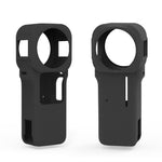 PULUZ Silicone Protective Case with Lens Cover for Insta360 One RS 1-Inch 360 Edition, Silicone Case(Black), Silicone Case(Red)