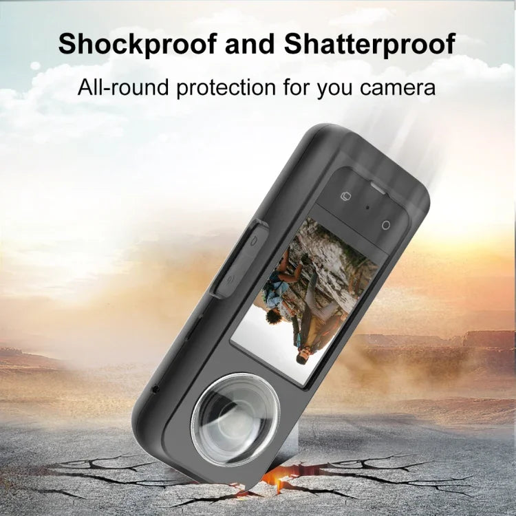 For Insta360 X3 PULUZ Metal Protective Cage Rig Housing Frame with Lens Protector, Metal Frame with Lens Protector