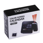 Multifunctional Digital Color LCD Display LED Projection Alarm Clock with Weather Station / Temperature / Humidity / Calendar, LED Projection Alarm Clock