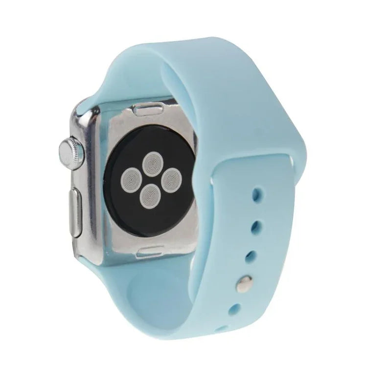 For Apple Watch Sport 42mm High-performance Longer Rubber Sport Watch Band with Pin-and-tuck Closure