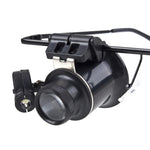 20X Glasses Type Watch Repair Loupe Magnifier with LED Light, Dual