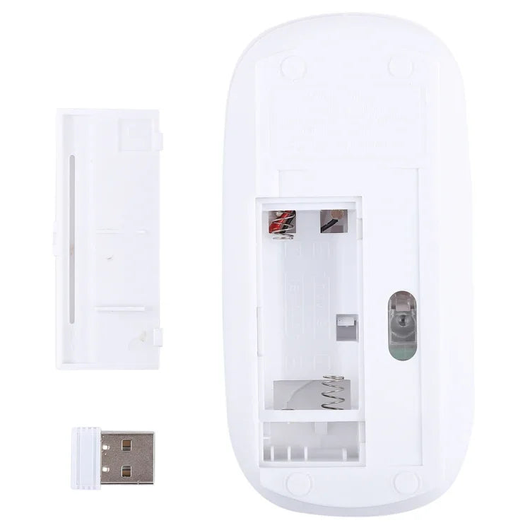 2.4GHz Wireless Ultra-thin Laser Optical Mouse with USB Mini Receiver, Plug and Play