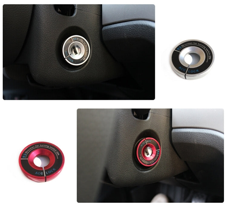 Aluminum Alloy Ignition Key Ring for AUDI A1 & A3 & A4L & TT, VW, POLO, Inside Diameter: about 14cm, Random Color Delivery, For AUDI A1 & A3 & A4L & TT, VW, POLO