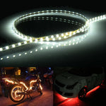 5 PCS Normally-on Style 45 LED 3528 SMD Waterproof Flexible Car Strip Light for Car Decoration, DC 12V, Length: 45cm, 45cm+Dark Blue, 45cm+Green, 45cm+Ice blue, 45cm+Pink, 45cm+Red, 45cm+White, 45cm+Yellow