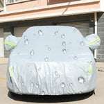 PEVA Anti-Dust Waterproof Sunproof Sedan Car Cover with Warning Strips, Fits Cars up to 5.1m(199 inch) in Length, 199inch (XXL)