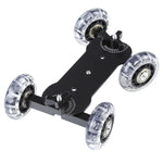 Floor Table Video Slider Track Dolly Car for DSLR Camera , Black