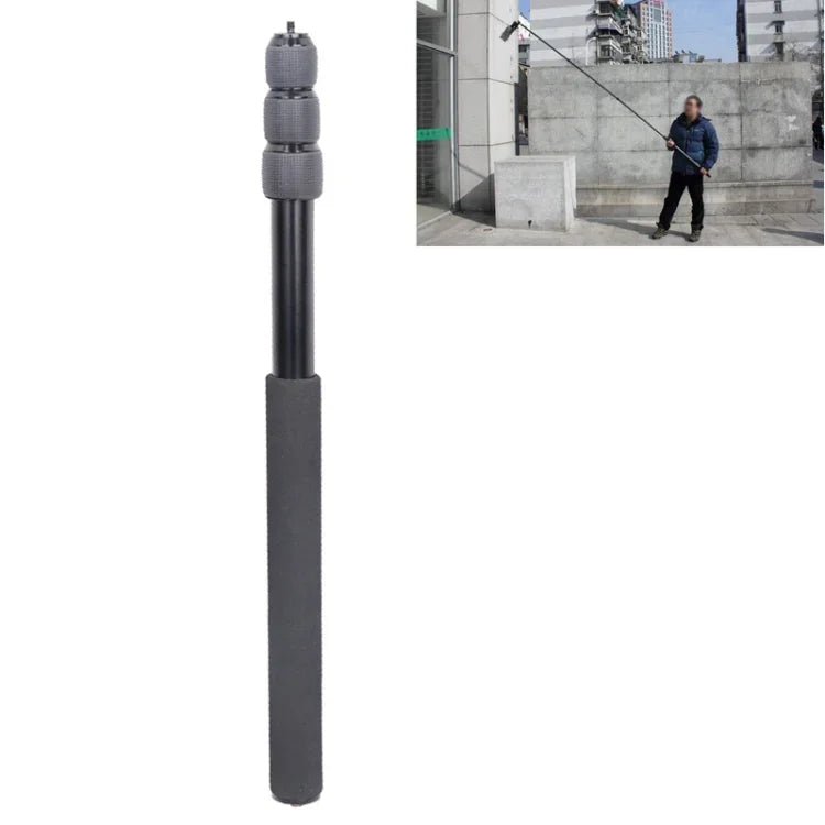 Aluminum Alloy Handheld Boom Pole Holder for SLR Camera / LED Light Microphone, Max Length: 173cm