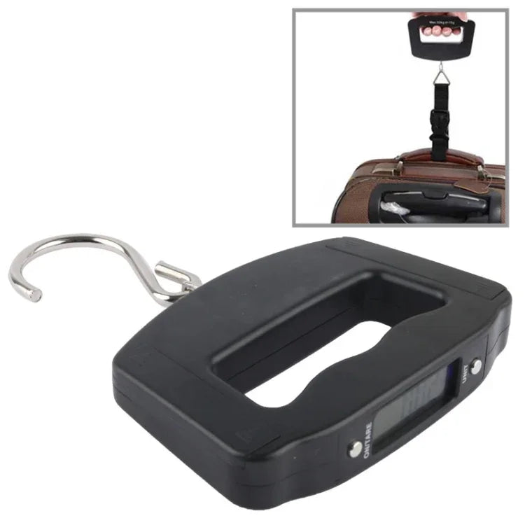 50kgx10g LCD Electronic Travel Luggage Hook Weight Scale, 50kgx10g