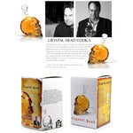 Crystal Glass Skull Bottle for Vodka & Whiskey & Beer Liqueur & Red Wine & Other Beverage, 550ML