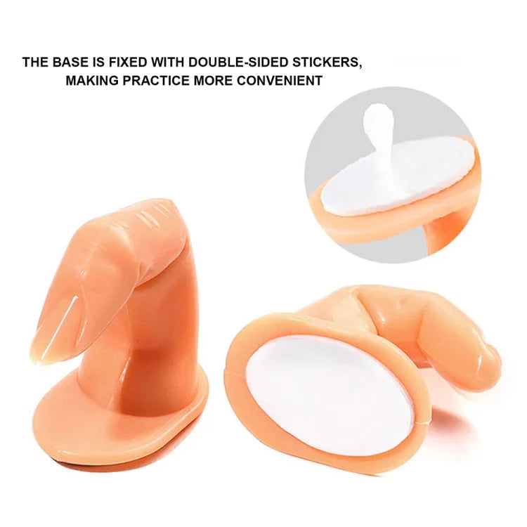 DIY Acrylic Practice Fake Finger Model Nail Art False Tips Training Display Tool (5pcs in one packaging, the price is for 5pcs)
