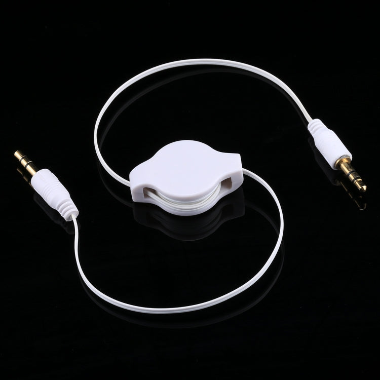 Aux Audio Cable 3.5mm Male to Male Retractable Cord, Compatible with Phones, Tablets, Headphones, MP3 Player, Car/Home Stereo & More, Length: 11cm  to 80cm