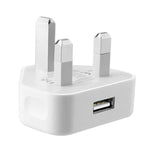 5V / 1A (UK Plug) USB Charger Adapter For  iPhone, Galaxy, Huawei, Xiaomi, LG, HTC and Other Smart Phones, Rechargeable Devices
