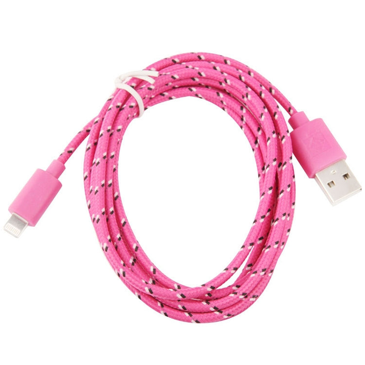 1m Nylon Netting USB Data Transfer Charging Cable For iPhone, iPad, Compatible with up to iOS 15.5