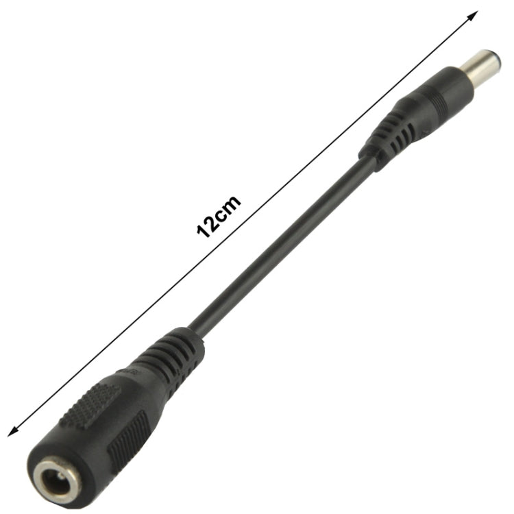 5.5 x 2.5mm Male to 3.5mm Female DC Plug Adapter, Length: 12cm