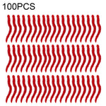 100 PCS Artificial Earthworm Fishing Lures Soft Silicone Worms Fishing Bait