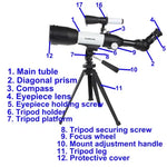 F350 x D70 Astronomical Telescopes (Expansion Length: 500mm, Stents Expansion Height: 400mm), F350 x D70