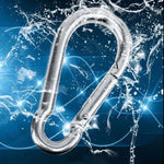 M7 Stainless Steel Carabiner Spring Hook Multi-tool Mountaineering Buckle Lock Camping Hook Rope, Inner Diameter: 6.84mm, M7