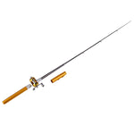 Pen Style Fishing Rod, Circle Pulley Gold, Flywheel Silver, Flywheel Gold