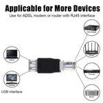 RJ45 Male to USB AF Adapter