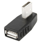 USB 2.0 AM to AF Adapter with 90 Degree Angle, Support OTG Function, 90 Degree Lelf Angled, 90 Degree Right Angled